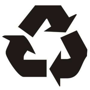  Recycle Decal 6 White Sticker 