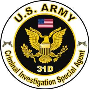 United States Army MOS 31D Criminal Investigation Special Agent Decal 