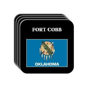  US State Flag   FORT COBB, Oklahoma (OK) Set of 4 Mini 