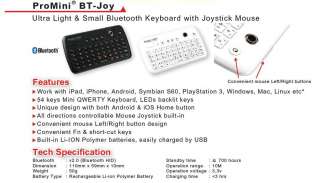 Magic Pro ProMini BT JOY Bluetooth Mini Small Keyboard Mouse iPad 