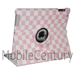 iPad 2 360° Stylish Rotating Magnetic Leather Case Smart Cover Swivel 