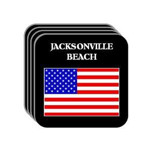  US Flag   Jacksonville Beach, Florida (FL) Set of 4 Mini 