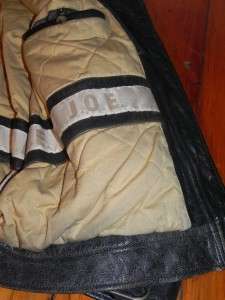 Joseph Abboud Bomber Mens Leather Jacket Coat XL Black  