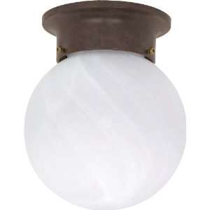  Nuvo 60/259 6 Inch Old Bronze Flush Ball with Alabaster 