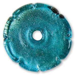   Art Glass Pendant 1/pkg turquoise Circle Arts, Crafts & Sewing