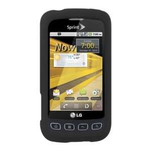 For LG OPTIMUS S Gel Soft Phone Cover BLACK SKIN CASE  