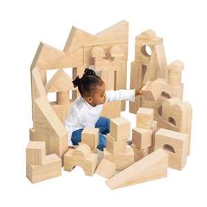  Super Size Wood Look Foam Blocks: Toys & Games