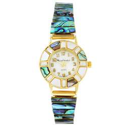 Marcel Drucker Collection Womens Abalone Shell Watch  