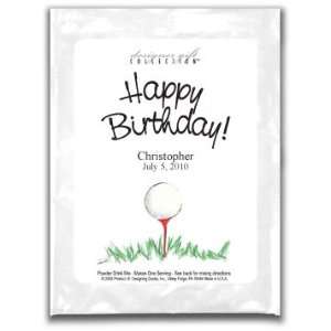  Cocoa SS Wh Happy Birthday Golf Ball on Tee Sports 