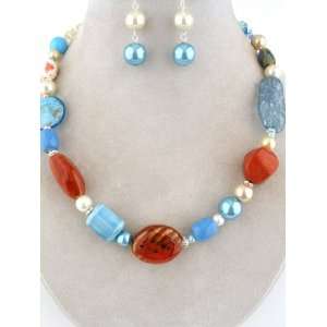  Red White Blue Necklace Set ~ Fashion Jewelry: Everything 
