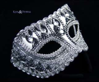 Silver & Black Masquerade Mask * Suits Men or Women  