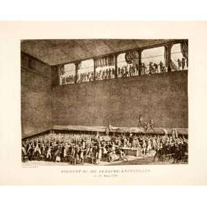 1906 Intaglio Print Tennis Court Oath Versailles French Revolution 