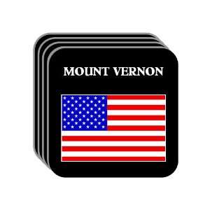 US Flag   Mount Vernon, New York (NY) Set of 4 Mini Mousepad Coasters