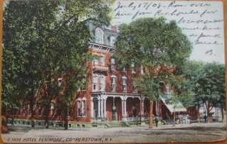 1908 NY Postcard Hotel Fenimore  Cooperstown, New York  
