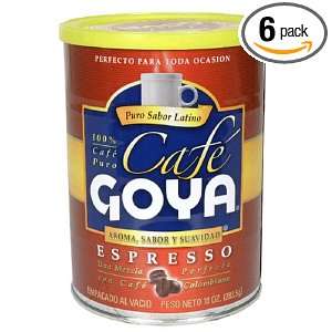 Goya Coffee, 10 Ounce Vacuum Can (Pack of 6)  Grocery 