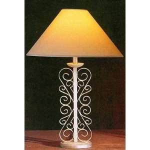  Silver Metallic Wrought Iron Table Lamp: Home Improvement