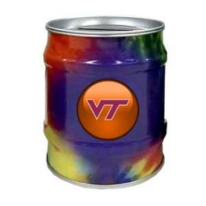  Virginia Tech Hokies VT NCAA Tie Dye Tin Bank: Sports 
