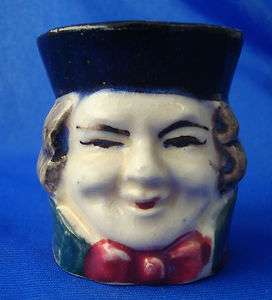 miniature toby mug ben franklin dickens head made in Japan mini 