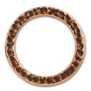  TierraCast Antique Copper 19mm Large Hammered Ring Link 