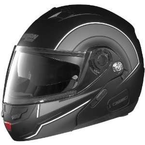  Nolan N90 N COM Modular Graphics Helmet, Drive Black/White 