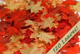 120pcs Fall Colored Autmn Leaves for Wedding Favors Flowergirls  