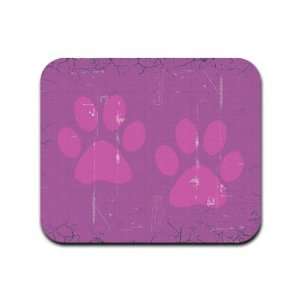  Paw Prints Distressed   Pink Mousepad Mouse Pad 