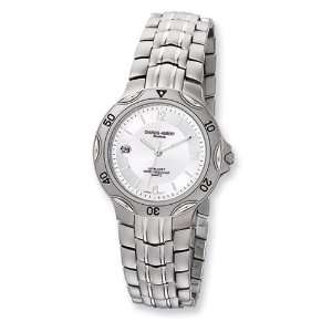  Ladies Charles Hubert Titanium White Dial Watch Jewelry