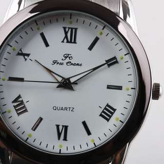 Round White Japan Quartz Men Stainless Steel Watch NB80  