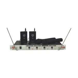  401 Quad Four Channel Professional VHF Wireless L: GPS 