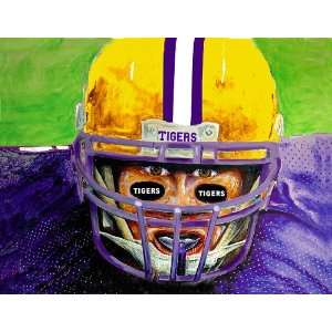 LSU Painting   Eyes of the Tiger are Upon You:  Sports 