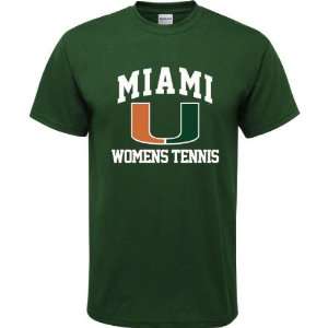  Miami Hurricanes Forest Green Youth Womens Tennis Arch T 