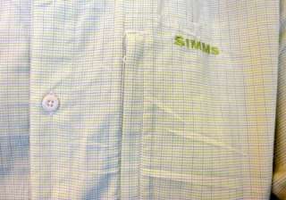 New SIMMS green Tattersall fly fishing Shirt   L    short sleeve 