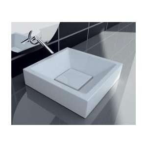  Moda Collection GR1212 Groove Vessel Sink, White: Home 