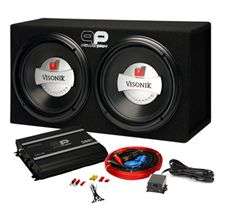   1000 Watt system Dual 10 Car Subwoofers + Amplifier + Sub Box  