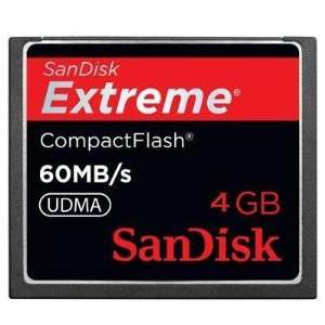 Selected 4GB Extreme CF Card By SanDisk Electronics