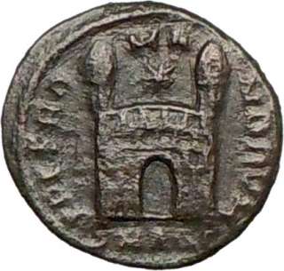 MAGNUS MAXIMUS 383AD Camp Gate VERY RARE Authentic Ancient Roman Coin 