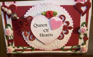 Vintage  Retro Queen of Hearts Easel Card with Box  
