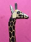991 TALL VINTAGE CARVED WOOD GIRAFFE SCULPTURE AFRICAN HAND PAINTED 