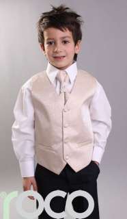 Boys Waistcoat 4 pc suit 1   8 Years   available in pink, gold, silver