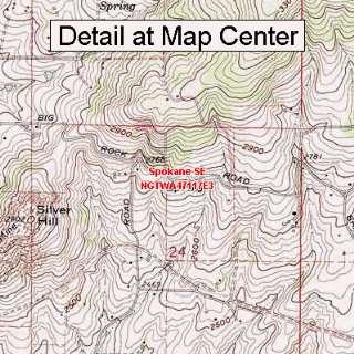 USGS Topographic Quadrangle Map   Spokane SE, Washington (Folded 