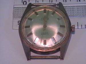 VINTAGE WRISTWATCH WORKING RENIS FHF 96 GOLD PLATE  