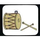   Decorated Mouse Pad with the image of drum set (musica antiqua