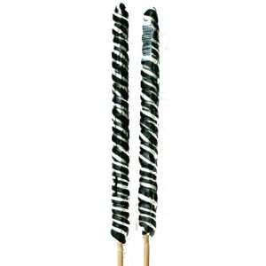 Black and White 18 inch Twister Lollipops 3 oz. 12 Count
