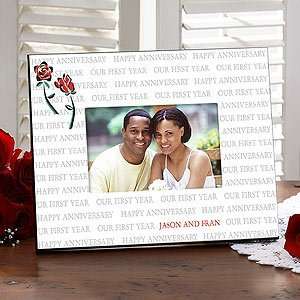 Personalized Anniversary Picture Frames   Our First Year  