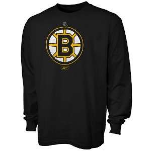  Reebok Boston Bruins Youth Black Team Logo Long Sleeve T 