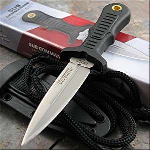 United Sub Commander Sure Grip Mini Boot Knife AUS 6 Stainless Double 