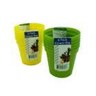 bulk buys Bulk Pack of 20   Plastic flower pots, pack of 6, assorted 