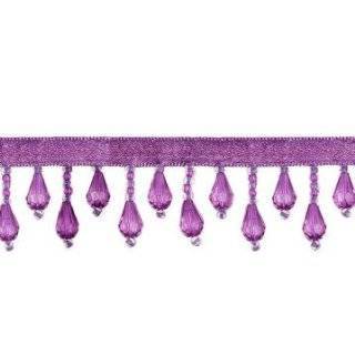  4 Exquisite Tassel Fringe Bead Trim Purple Per Yard Arts 