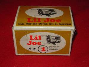 1960s Lil Joe Aquasport Fishing Reel in Original Box  