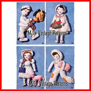 Vintage Mother Goose Cuddly Dolls Pattern  